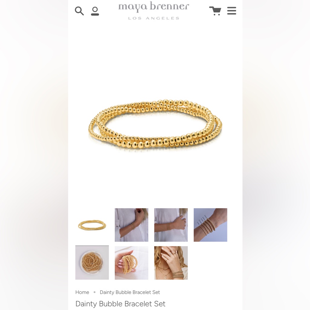Maya Brenner Dainty Bubble Beaded Bracelet Set